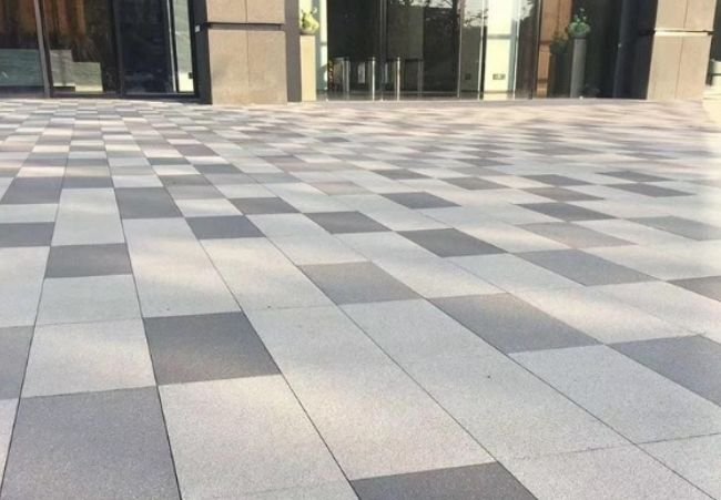 Shot blasted paver block