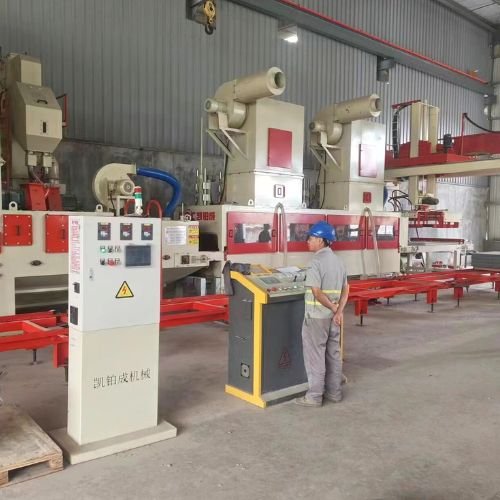 Automatic shot blasting machine and curling machine